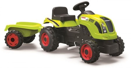 Smoby lapac traktor CLAAS zelen s vozkem